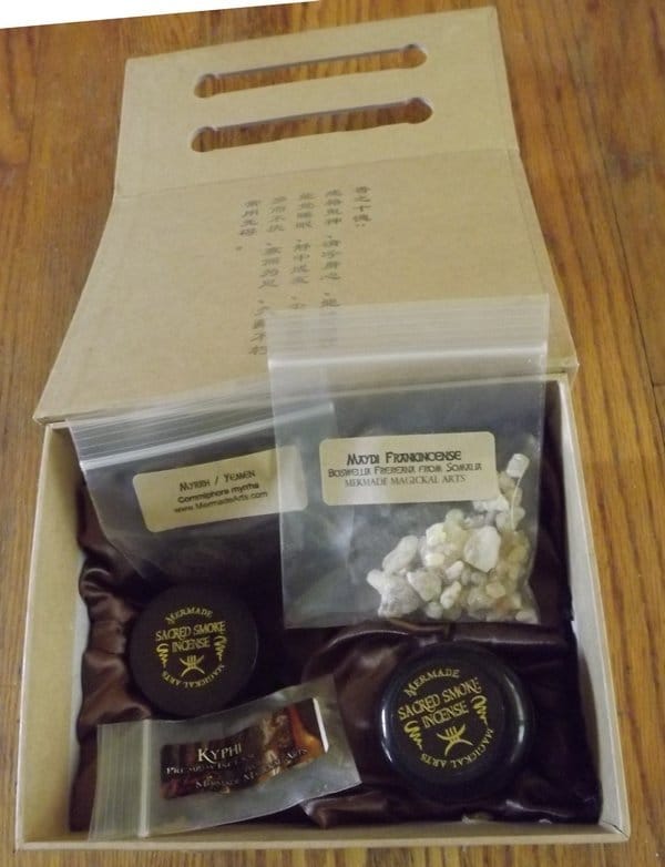 The packaging is beautiful, too, and makes a nice stash box for my personal collection of Katlyn's incenses (I LOVE her Kyphi!) and resins