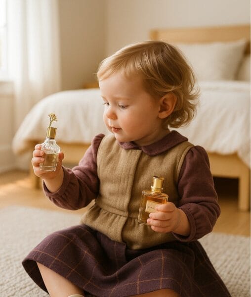 AI recreation of Anya as a baby perfumer